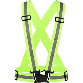 M METERXITY Reflective Vest - Adjustable Strip, High Visibility Safety Reflector Tape Safety Gear, Apply to Cycling Running Night Walking(1.5", Dark Green) in Kuwait