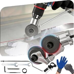 Upgraded Electric Drill Plate Cutter, Metal Nibbler Drill Attachment,Sheet Metal Cutter Tool with Adapter for Cutting Various Metals Materials Such As Aluminum,Steel,Copper,Iron（Work Gloves） ﻿ in Kuwait