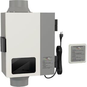 4 Inch Dryer Vent Booster Fan, 160 CFM, Auto On/Off, Plug-In | Lint Trap with View Window, Clog & Overheat Alerts, Remote Status Panel, Long Duct Runs Over 25 Ft in Kuwait