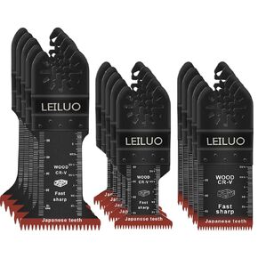 LEILUO 158 Pcs Multitool Blade Kits Cutting and Sandpaper Oscillating Tool Accessories Universal Oscillating Saw Blades with Storage Bag Compatible with DeWalt Makita Dremel and More in Kuwait