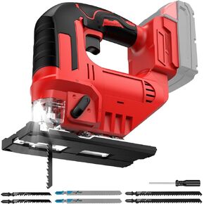 Cordless Jig Saw for Milwaukee 18V Battery, Brushless Jigsaw Tool 2900RPM with LED Light, 3-Position Orbital & ±45° Bevel Cuts for Metal/Wood/PVC Cutting（No Battery Included） in Kuwait