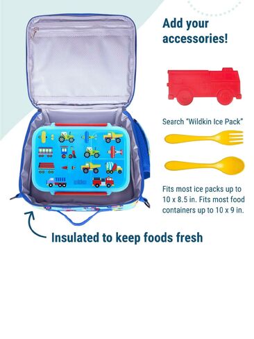 Old Navy Wildkin Trains Planes and Trucks ECO Lunch Box - TRUCKS in Kuwait