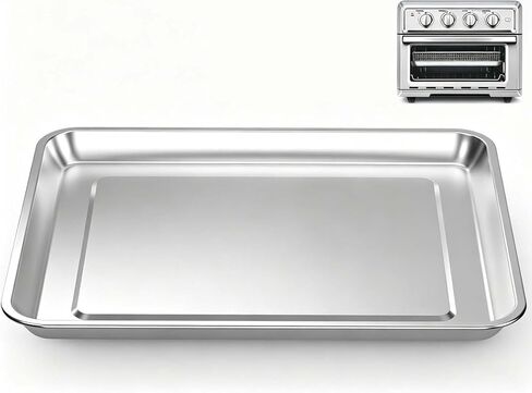 صينية خبز من الفولاذ المقاوم للصدأ وسلة مقلاة هوائية متوافقة مع مقلاة الهواء Cuisinart TOA-060 وTOA-065 للطهي والخبز لفرن محمصة الحمل الحراري in Kuwait
