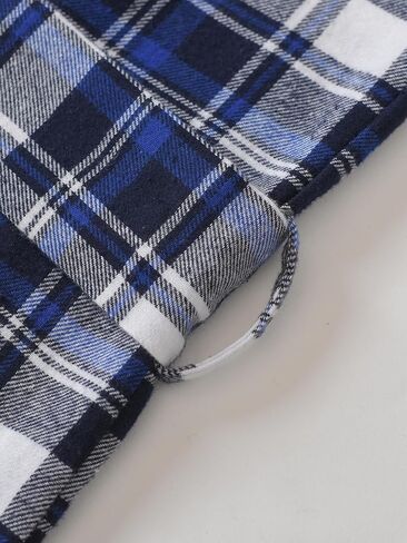 Latuza Men's Cotton Flannel Long Robe Full Length Plaid Bathrobe in Saudi Arabia