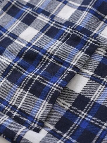 Latuza Men's Cotton Flannel Long Robe Full Length Plaid Bathrobe in Saudi Arabia