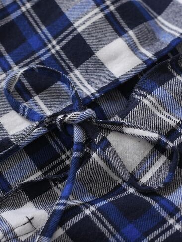 Latuza Men's Cotton Flannel Long Robe Full Length Plaid Bathrobe in Saudi Arabia