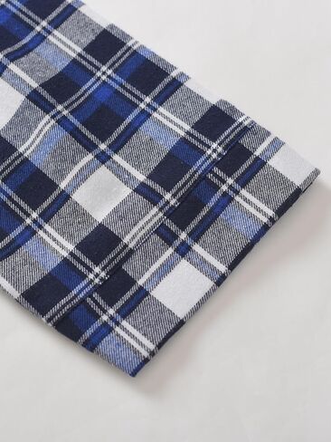 Latuza Men's Cotton Flannel Long Robe Full Length Plaid Bathrobe in Saudi Arabia