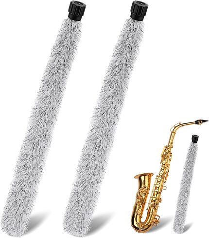 2 Pcs Alto Sax Pad Saver Brush Cleaner Saxophone Cleaning Brush Flute Maintain Care Tool Saxophone Accessories Instrument Gifts, 20.3 Inches Long in Saudi Arabia