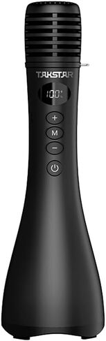 2 in 1 Bluetooth Wireless Microphone & Voice Amplifier, Takstar Portable Handheld Mic Speaker for Karaoke, Meeting, Outdoors, Speech, Party - Takstar DA10 (Black) in Kuwait