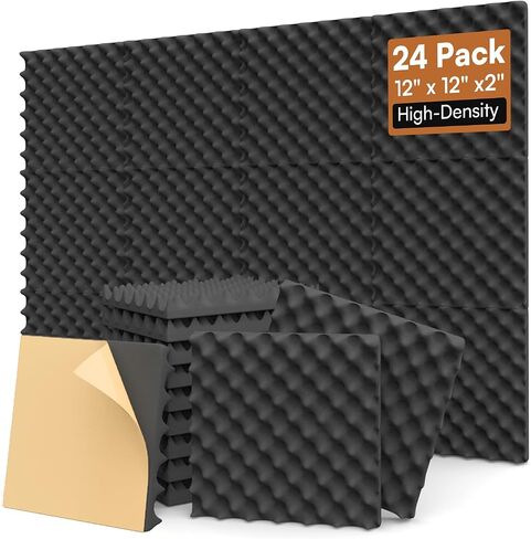 8 Pack - Bass Traps Acoustic Foam Corner, 8''x8''x12'' Black Bass Traps Corner Studio Foam, High Density and Fire-Proof Bass Traps Acoustic Panels Recording Studio Acoustical Treatments in Kuwait