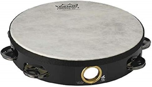 Remo Fiberskyn Tambourine - Quadura Black, 8" in Kuwait
