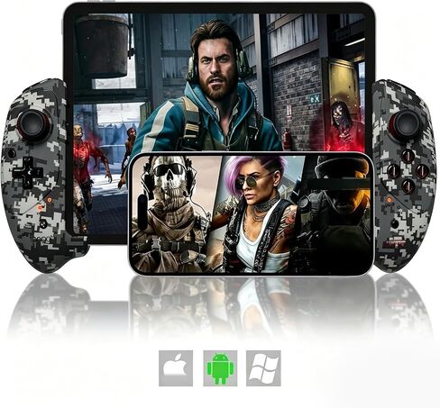 arVin Gaming Controller for iPad/iPad Mini/iPad Air, iPhone 15/14/13/12, iOS, Tablet Android Gamepad for Samsung Galaxy Tab, HUAWEI MatePad, Yoga Tab[within 5-11 inch] PC Game Joystick for COD, Steam in Kuwait