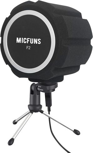 Micfuns F2 Professional Microphone Windscreens Pop Filter, Acoustic Filter for 45mm-60mm Recording Studios Microphones, Sound-Absorbing Foam that Reduces Noise and Reflections in Saudi Arabia