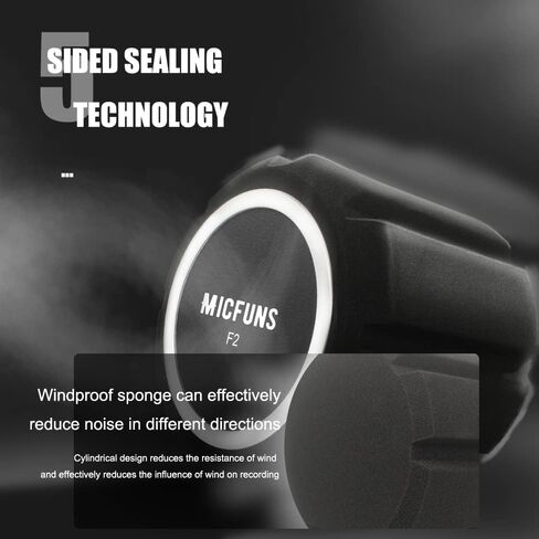 Micfuns F2 Professional Microphone Windscreens Pop Filter, Acoustic Filter for 45mm-60mm Recording Studios Microphones, Sound-Absorbing Foam that Reduces Noise and Reflections in Saudi Arabia