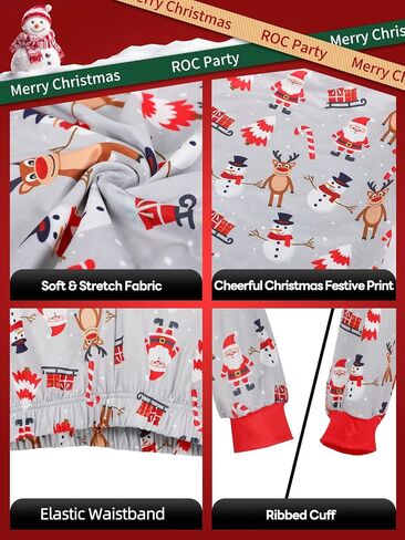 Matching Family Christmas Full Print Pajamas - Festive Xmas PJs for Families Photos & Gifts Giving in Kuwait