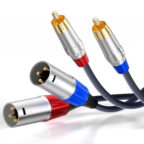 TISINO Dual RCA to XLR Cable, 2 RCA to 2 XLR Male HiFi Stereo Audio Connection Microphone Cable Wire Cord Path Cable - 3.3 Feet in Saudi Arabia
