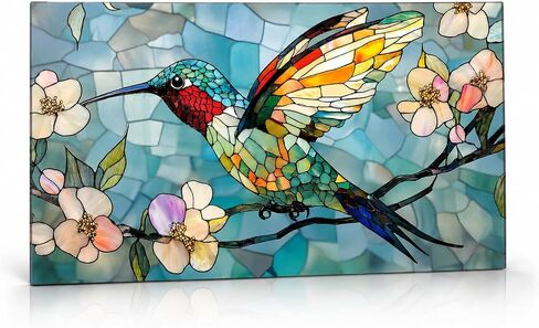 Evgosm Tempered Glass Backsplash for Kitchen， Stove Splashback, Hummingbird Glass Backsplash, Used for Kitchen Wall Protection and Decoration, Easy to Install and Clean. (30x20'') in Saudi Arabia