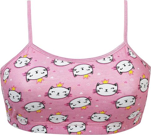 DChica Sports Bra, Training Bra for Girls Soft to Skin Non-Padded Double Layer Cotton Everyday Camisole Crop Teens Bralettes in Saudi Arabia
