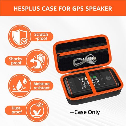 حقيبة حمل صلبة من HESPLUS لمكبر صوت Bushnell Wingman GPS Golf، حقيبة تخزين واقية للسفر، منظم حقيبة يناسب أسلاك شحن سماعات Bushnell Golf وأزرار وإكسسوارات - أسود in Kuwait