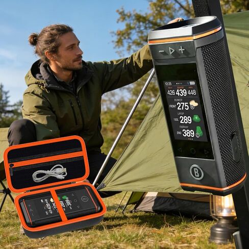 حقيبة حمل صلبة من HESPLUS لمكبر صوت Bushnell Wingman GPS Golf، حقيبة تخزين واقية للسفر، منظم حقيبة يناسب أسلاك شحن سماعات Bushnell Golf وأزرار وإكسسوارات - أسود in Kuwait