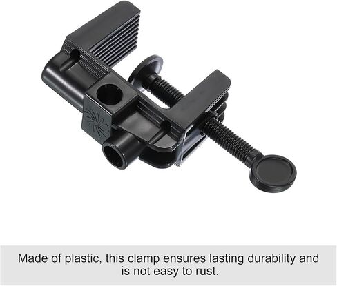 PATIKIL 0.51" Hole Dia. Desk Clamp, Plastic Adjustable Universal C-Clamp Base for Microphone Mic Arm Table Lamp Gooseneck Mount Holder, Black in Saudi Arabia
