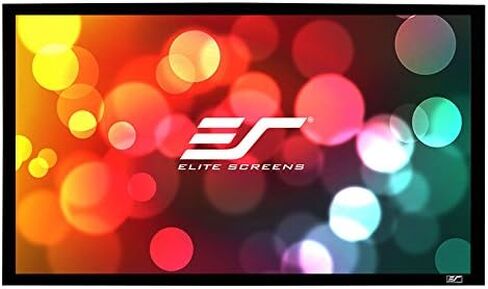 Elite Screens Sable Frame CineGrey 3D، 120 بوصة قطري 16:9، 8K 4K Ultra HD سقف جاهز وإضاءة محيطة ترفض شاشة عرض ذات إطار ثابت، مادة عرض CineGrey ثلاثية الأبعاد، ER120DHD3 in Kuwait