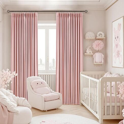 100% Blackout Pinch Pleat Linen Curtains 84 Inch Length for Bedroom 2 Panels Dual Layer Natural Blackout Drapes with Pinch Pleated Hooks Thermal Insulated Room Darkening Living Room Curtains Cream in Saudi Arabia
