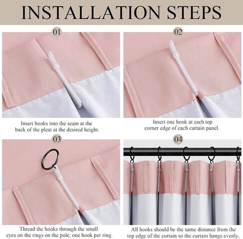 100% Blackout Pinch Pleat Linen Curtains 84 Inch Length for Bedroom 2 Panels Dual Layer Natural Blackout Drapes with Pinch Pleated Hooks Thermal Insulated Room Darkening Living Room Curtains Cream in Saudi Arabia