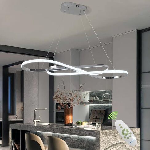 Gold Modern Chandelier for Dining Room,Creative Modern Led Pendant Light for Kitchen Island Lighting Dimmable 39.73" Twist Design Modern Led Chandelier 3000K-6500K Adjustable Color Temperature in Saudi Arabia