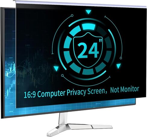 2 Pack 27 Inch Hanging Computer Privacy Screen Filter for 16:9 | Removable Anti Blue Light & UV Protector Shield Reduces Eye Strain, ±30° Privacy Keeps Data Safe, Lightweight for Home Office in Kuwait