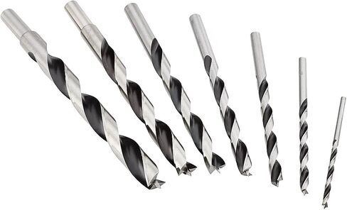 Fisch Brad Point Drill Bit Set, 7-Piece Chrome Vanadium, Imperial Sizes 1/8" to 1/2", Precision Woodworking Bits for Soft & Hard Woods, MDF, Acrylic in Saudi Arabia