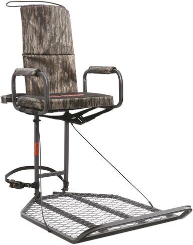 Guide Gear Deluxe Hang-On Tree Stand Chair for Hunting Cushion Seat Hunt Gear Equipment Accessories, Camo in Saudi Arabia