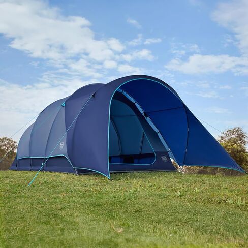 TIMBER RIDGE 8 Person Camping Tent with Large Porch, Portable Waterproof Windproof Family Tent with Rainfly Carry Bag Room Divider, Easy Set-up Tent with Excellent Ventilation for Camping, 3 Season in Saudi Arabia