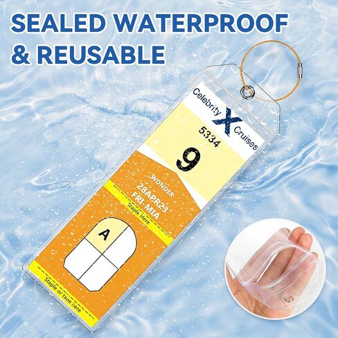 Luggage Tags for Suitcases 3 Pack Cruise Luggage Tags for Carnival, P&O, Costa, NCL & Princess Waterproof Reusable Cruise Ships Essentials Sturdy Clear Cruise Must Haves in Saudi Arabia