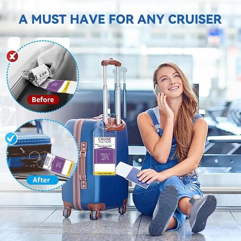 Luggage Tags for Suitcases 3 Pack Cruise Luggage Tags for Carnival, P&O, Costa, NCL & Princess Waterproof Reusable Cruise Ships Essentials Sturdy Clear Cruise Must Haves in Saudi Arabia
