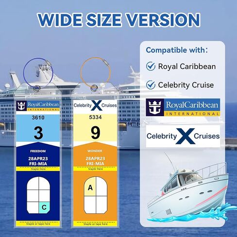 Luggage Tags for Suitcases 3 Pack Cruise Luggage Tags for Carnival, P&O, Costa, NCL & Princess Waterproof Reusable Cruise Ships Essentials Sturdy Clear Cruise Must Haves in Saudi Arabia