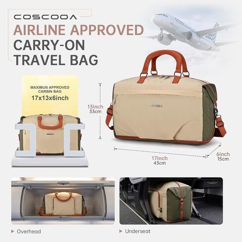 Travel Duffel Bag for Spirit Frontier Airlines Personal Item Bag 18x14x8 with Shoe Compartment Tote Carry on Luggage Expandable 20-35L Weekender Overnight for Women (Grey) in Saudi Arabia