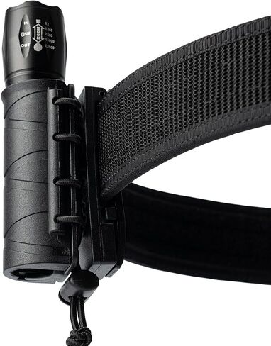 Flashlight Holder for Duty Belt Tactical MOLLE Torch Holster Rotatable Light Carry Case Pouch fit 1"-1.2" Diameter Flashlight for Police Leo Security Military in Saudi Arabia