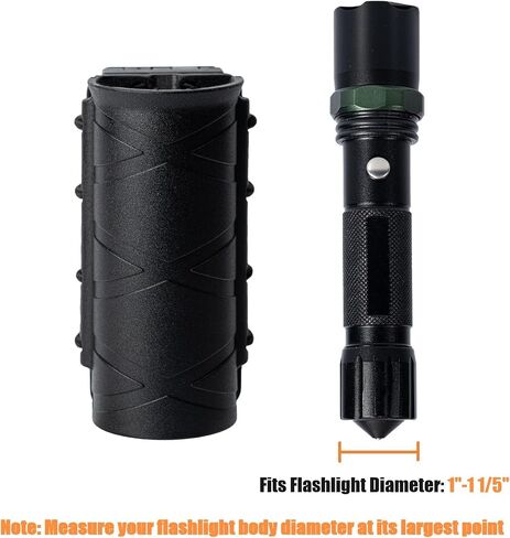 Flashlight Holder for Duty Belt Tactical MOLLE Torch Holster Rotatable Light Carry Case Pouch fit 1"-1.2" Diameter Flashlight for Police Leo Security Military in Saudi Arabia