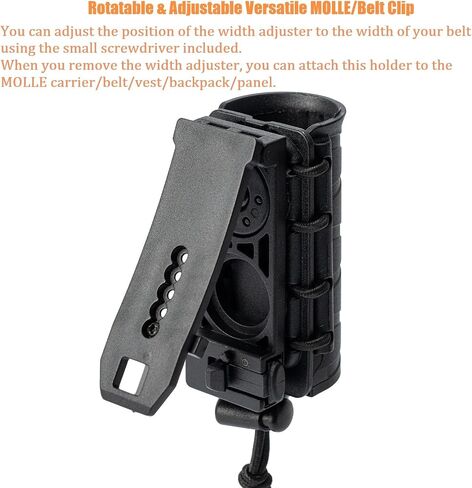 Flashlight Holder for Duty Belt Tactical MOLLE Torch Holster Rotatable Light Carry Case Pouch fit 1"-1.2" Diameter Flashlight for Police Leo Security Military in Saudi Arabia