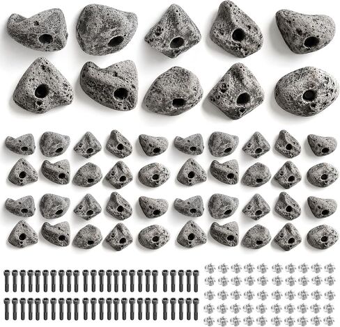 Rocky Mountain Climbing Gear TC-JRNL-SNZX 50 Bolt On Rock Climbing Holds With Hardware in Kuwait