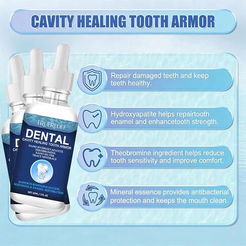 Cavity Healing Tooth Armor Liquid | Enamel Support with Hydroxyapatite | Helps Whiten Teeth, Soothe Sensitivity (1) in Saudi Arabia