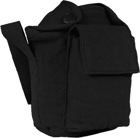 Rothco Vintage Canvas Carry-All Canteen Cover with Shoulder Strap, Black in Saudi Arabia