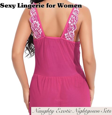Lingerie for Women Babydoll Chemise Sexy Lingerie Sets Nightgown Lace Dress Sleepwear Teddy Outfits for Women in Saudi Arabia