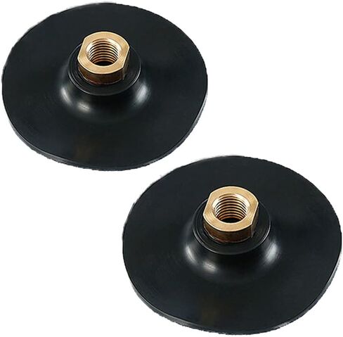 2PCS 4" Hook and Loop Backing Pad, 5/8"-11 Arbor for Angle Grinder | 4 inch Hook and Loop Backing Pad, Flexible, Durable, Quick Change, Polishing, Buffing, Sanding, Fits Grinders Polishers in Saudi Arabia