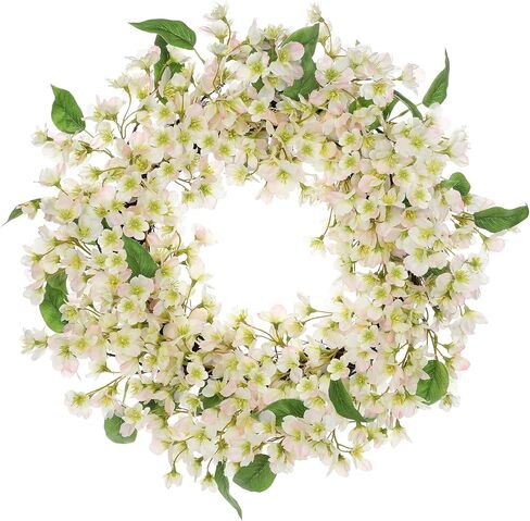 Large Spring Wreaths for Front Door 22 Inch Summer Door Wreaths Artificial Flowers Wreath for All Seasons Indoor Outdoor, Floral Peony Hydrangea Lavender Daisy Wreath Greenery Leaves for Wall Window in Saudi Arabia