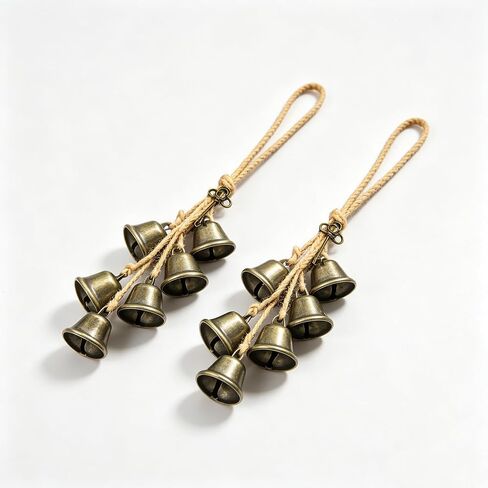 Christmas Bells for Decoration,Vintage Bells with Hanging Rope,Decorative Bell for Garland,Wreaths,Door, Home Decor,Christmas Tree (Key) in Saudi Arabia