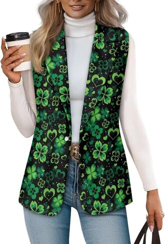 Women's Casual Vest Tank Tops Lightweight 1 Button Lapel V Neck Sleeveless Waistcoat Business Vest Jacket S-5XL in Saudi Arabia