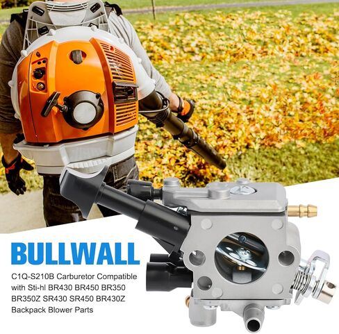 BR450 Carburetor for Sthil BR430 BR350 Backpack Blower Parts | Carb Kit for Sthil SR430 Leaf Blower Parts Zama C1Q-S210B with Fuel Line Spark Plug Primer Bulb Air Filter Tune Up Kit in Kuwait