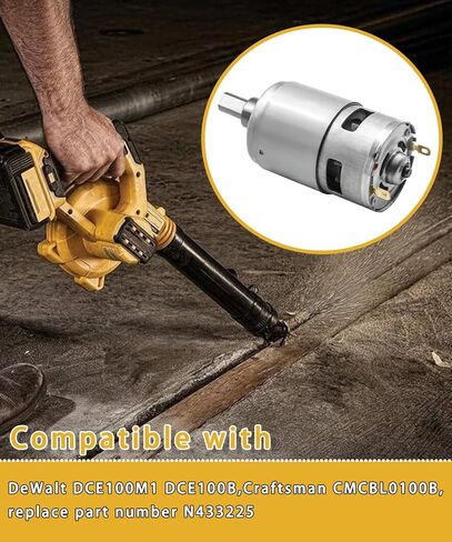 N433225 Blower Motor Assembly Compatible with DeWalt DCE100M1 DCE100B, Fits for Craftsman CMCBL0100B Leaf Blowers in Kuwait